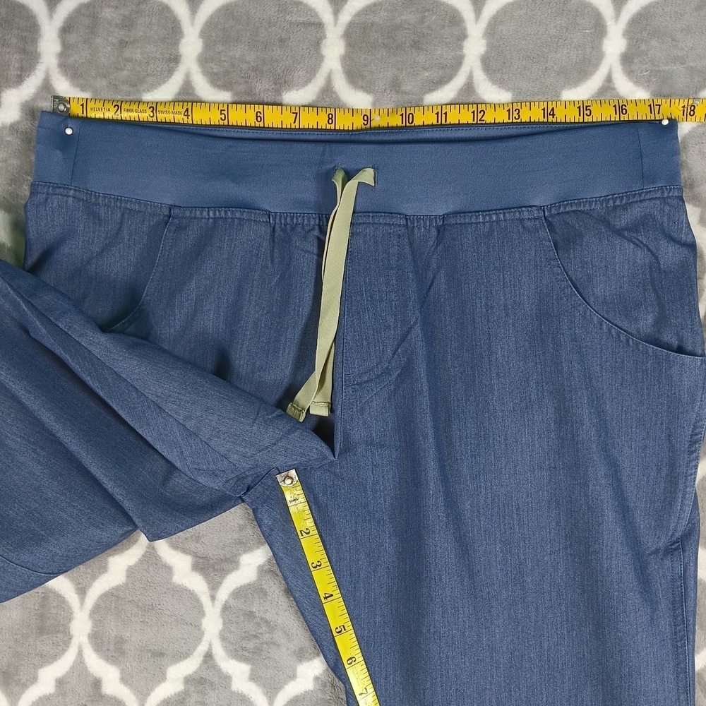 Figs Kade Cargo Scrub Pants Women Large Blue Straight Leg Medical Nursing T21004 - Picture 4 of 7